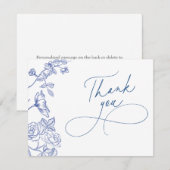 Something Blue Dankkaart Bedankkaart (Voorkant / Achterkant)