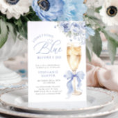 Something Blue Floral Bridal Shower Invitation Kaart