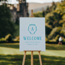 Something Blue Floral Crest Vrijgezellenfeest Welk