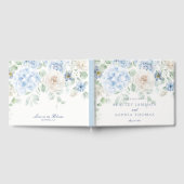 Something Blue Floral Hydrangea Wedding Guestbook Gastenboek (Volledig)