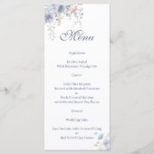 Something blue floral  Menu (Devant)