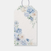 Something Blue Florale Hydrangea Bruiloft Favor Cadeaulabel (Achterkant)