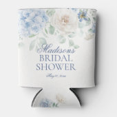 Something Blue Florale Hydrangea Bruiloftsfeest Blikjeskoeler (Voorkant)