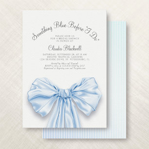 Something Blue French Bow Coquette Vrijgezellenfee Kaart