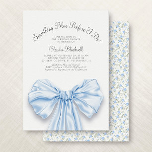 Something Blue French Bow Coquette Vrijgezellenfee Kaart
