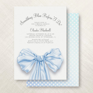 Something Blue French Bow Coquette Vrijgezellenfee Kaart
