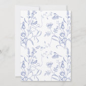 Something Blue French Bridal Shower invitation Kaart (Achterkant)