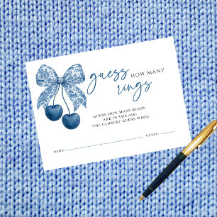 Something Blue Hoeveel Ringen Bruidsfeest Spel Informatiekaartje