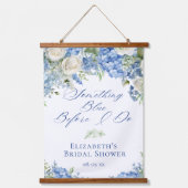 Something Blue Hortensia Bruiloft Backdrop Hangend Wandkleed (Voorkant)