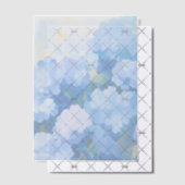 Something Blue Hortensia Schilderij Bruiloft Vellum Uitnodigingen (Offset (Uitnodiging))