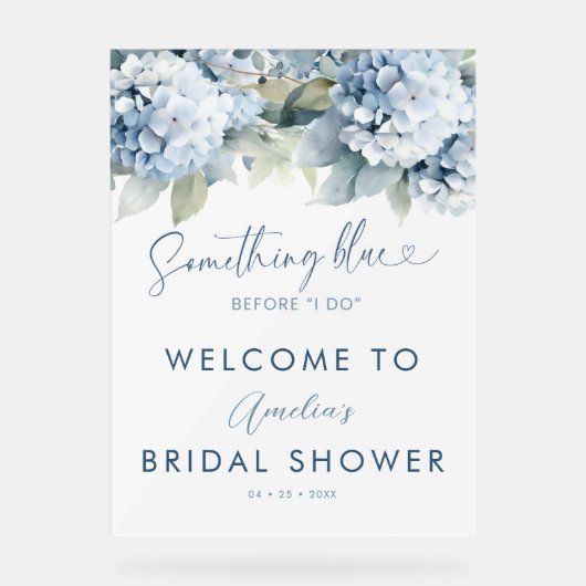 Something Blue Hydrangea Welcome Bridal Shower (Recto)