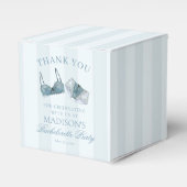 Something Blue Lingerie Bachelorette Party Dessert Bedankdoosjes (Voorkant Zijde)