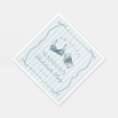 Something Blue Lingerie Shower Bachelorette Party Servet (Hoek)
