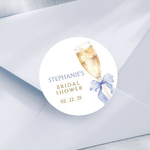 Something Blue Lint Champagne Glazen Stickers