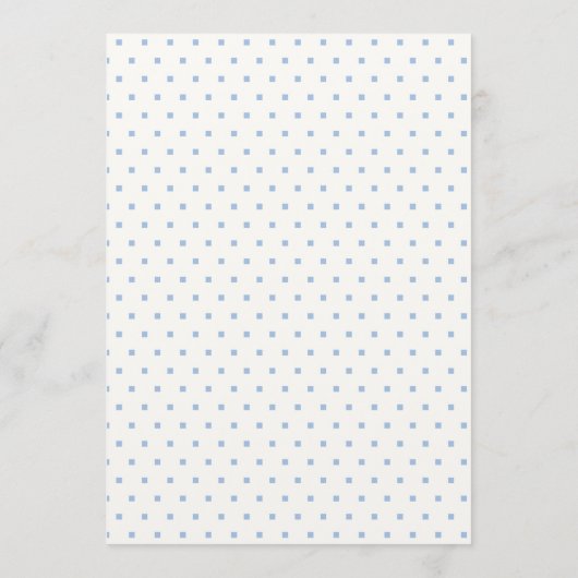 Something Blue Powder Blue Heels Bridal Shower Menu (Achterkant)