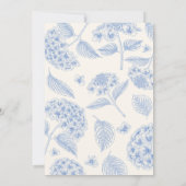 Something Blue Vintage Blue Bridal Shower Kaart (Achterkant)