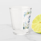 Something Blue voor ik de Navy Floral doe Shot Glas (Links)