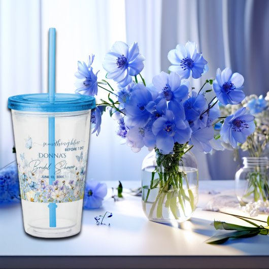 Something Blue voor 'Ik doe' Bruiloftsfeest met bl Acryl Drinkbeker