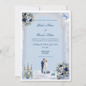 Something Blue Wedding Invitation Card (Devant)