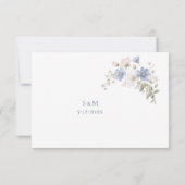 Something Blue Wedding RSVP card Kaartje (Achterkant)