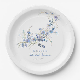 Something Blue Wilde Bloemen Bruidsfeest Papieren Bordje