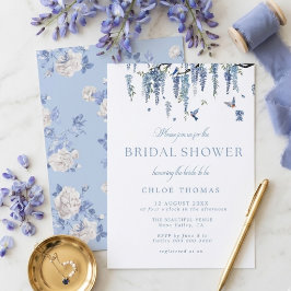 Something Blue Wildflower Bouquet Bridal Shower  Kaart