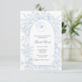 Something Blue Wildflower Bridal Shower Invitation (Debout devant)