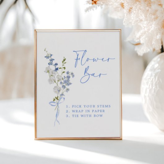 Something Blue Wildflower Ribbon Bloembalk Poster