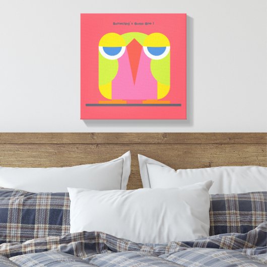 Something's Gotta Give ! beroemd gemaakt door Mich Canvas Afdruk (Insitu (Slaapkamer))