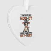 Sometimes I Get Moo-dy Hay-ngry Cow Ornament (voorkant)