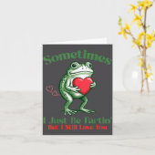 Sometimes I Just Be Fartin' Frog Meme Funny Valent Kaart (Gele Bloem)