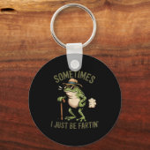 Sometimes I Just Be Fartin' Funny Frog Farting  Sleutelhanger (Voorkant)