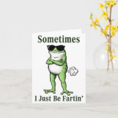 Sometimes I Just Be Fartin Funny Frog Sarcastic Hu Kaart (Gele Bloem)