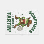 Sometimes I Just Be Fartin Funny Western Cowboy Fr Fleece Deken (Voorkant (Horizontaal))