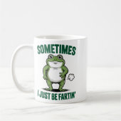 Sometimes I Just Be Farting Frog Christmas Funny F Koffiemok (Links)