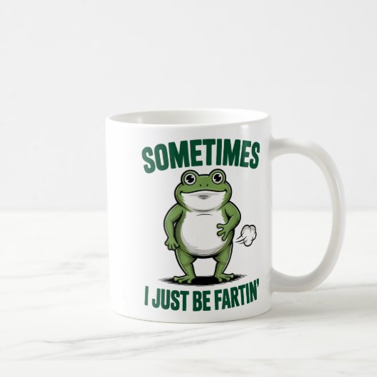 Sometimes I Just Be Farting Frog Christmas Funny F Koffiemok (Rechts)