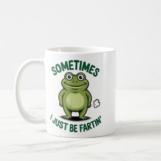 Sometimes I Just Be Farting Frog Christmas Funny F Koffiemok (Links)
