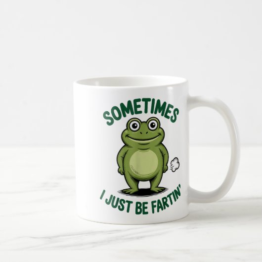 Sometimes I Just Be Farting Frog Christmas Funny F Koffiemok (Rechts)