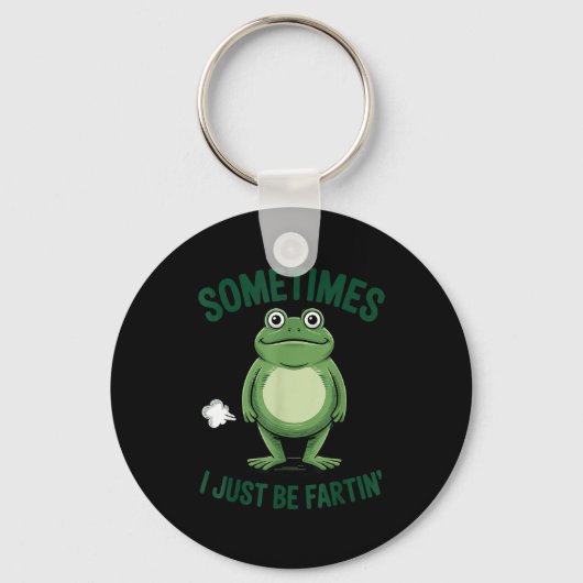 Sometimes I Just Be Farting Frog Christmas Funny F Sleutelhanger (Voorkant)