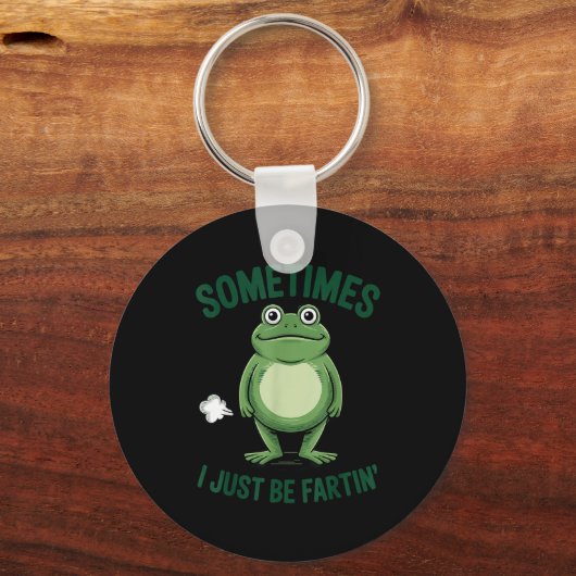 Sometimes I Just Be Farting Frog Christmas Funny F Sleutelhanger (Voorkant)