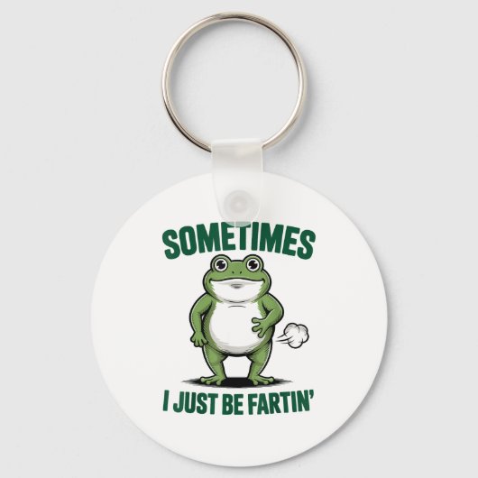 Sometimes I Just Be Farting Frog Christmas Funny F Sleutelhanger (Voorkant)