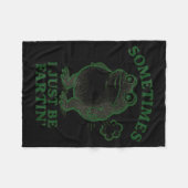 Sometimes I Just Be Farting Frog Humor Funny Fart Fleece Deken (Voorkant (Horizontaal))