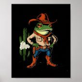 Sometimes I Just Be Farting Funny Cowboy Frog Poster (Voorkant)