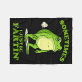 Sometimes I Just Be Farting Funny Frog Fleece Deken (Voorkant (Horizontaal))