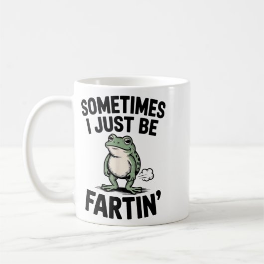 Sometimes I Just Be Farting Funny Frog Meme Animal Koffiemok (Links)