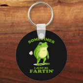Sometimes I Just Be Farting Funny Frog  Sleutelhanger (Voorkant)