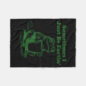 Sometimes I Just Be Farting Funny Meme Frog Drinki Fleece Deken (Voorkant (Horizontaal))