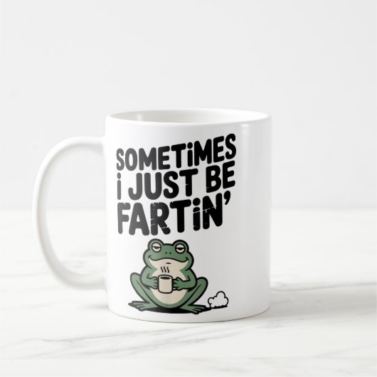 Sometimes I Just Be Farting Funny Meme Silly Frog Koffiemok (Links)