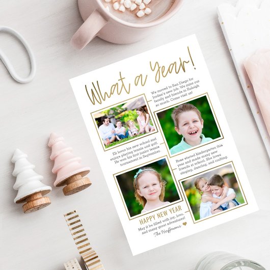 Sommaire de l'année Couleur modifiable Carte photo