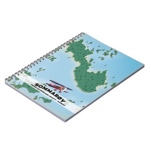 Sommarøy Noorwegen reisposterkaart Notitieboek